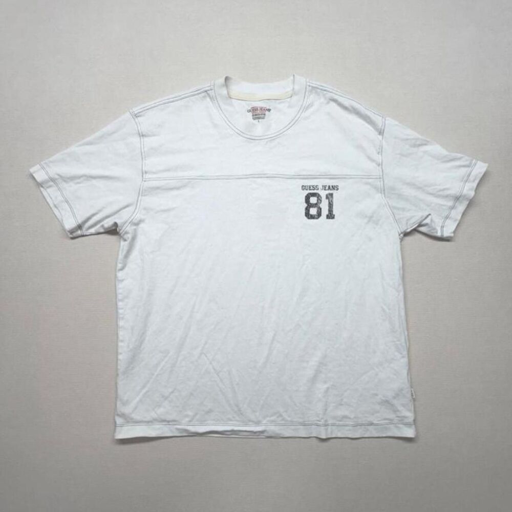 Guess Men's White and Grey T-shirt - Picture 1 of 6